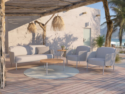 Bernini lounge set with Yoga tables outdoor _02